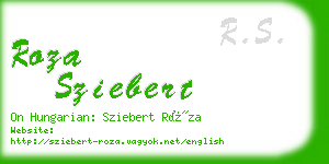 roza sziebert business card